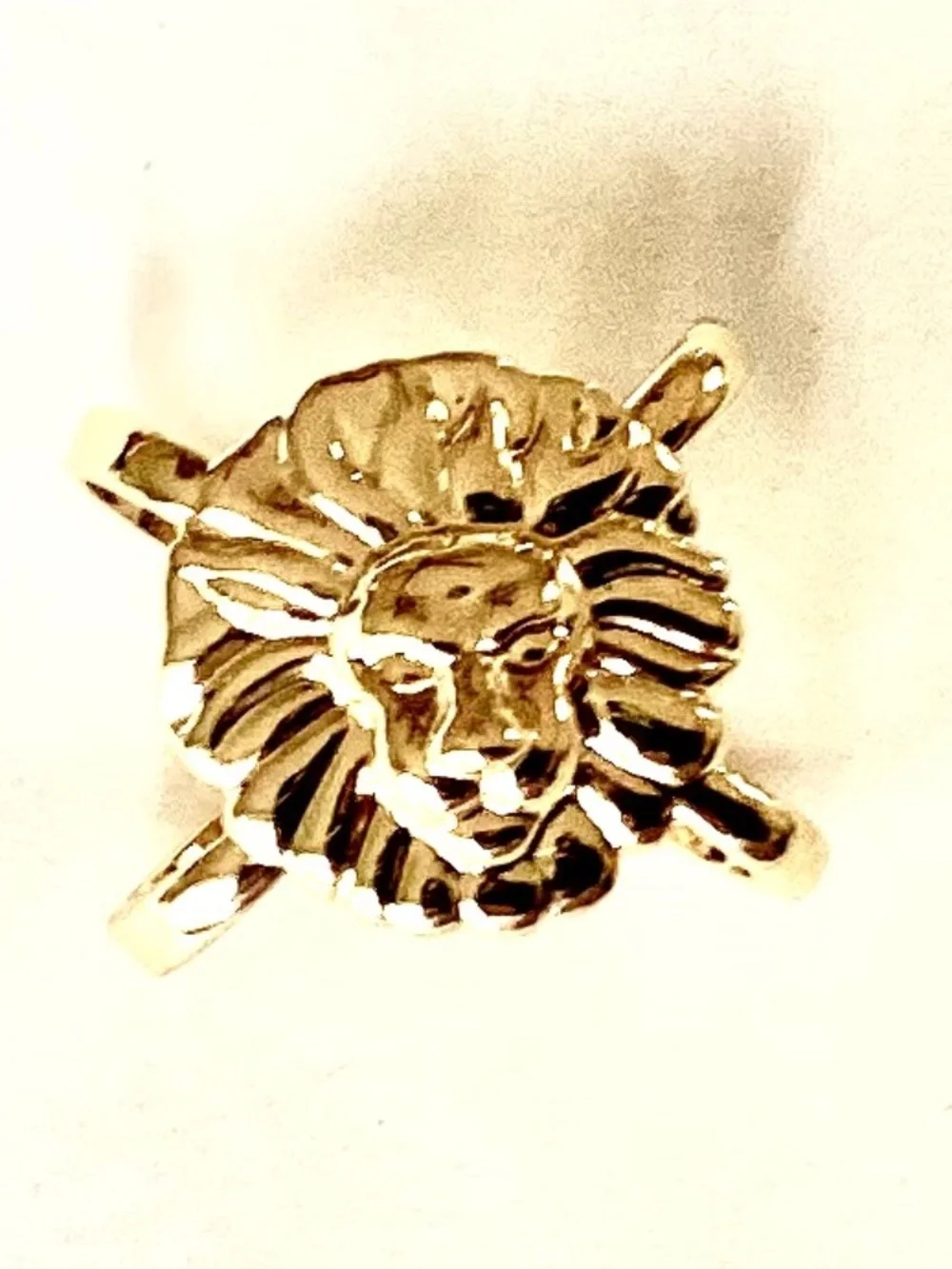 Lilly Pulitzer Lion Scarf Slider Ring.  Gold Tone Metal.  NWT